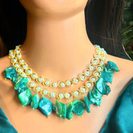 Rajwaadaa Necklace in Green