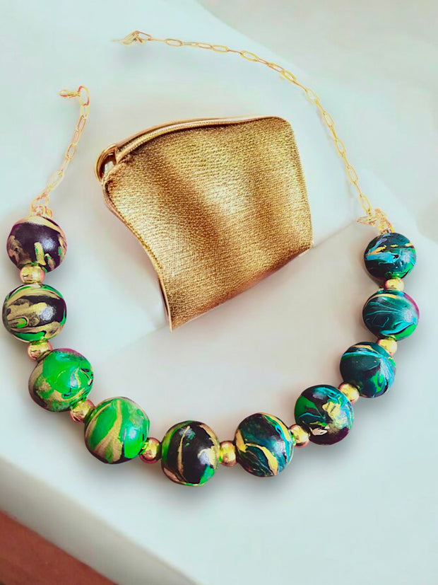 Rasika Statement Necklace in Green